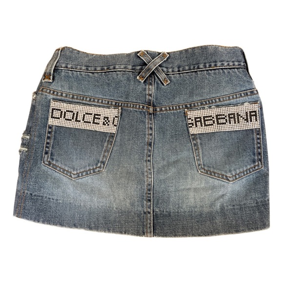 Vintage Dolce & Gabbana denim mini skirt - Picture 2 of 5